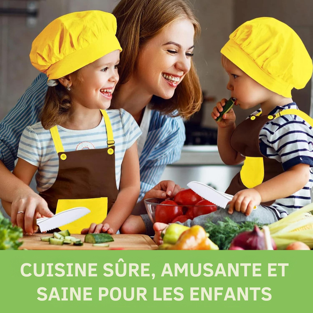 Ustensiles de Cuisine Sécurisés pour Enfants Montessori (12 pièces)