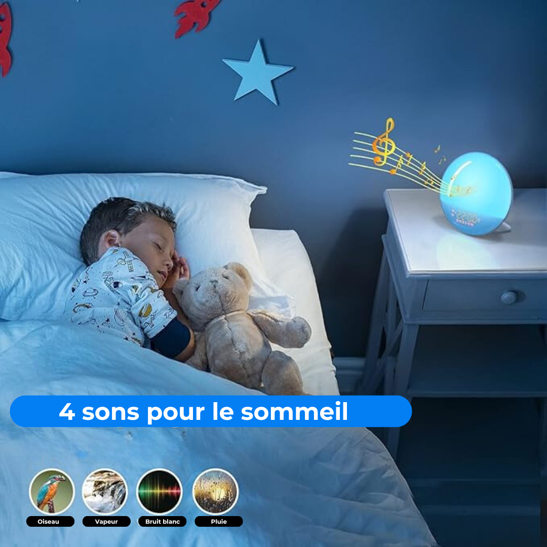 Réveil Lumineux avec Simulation de Lever et Coucher de Soleil