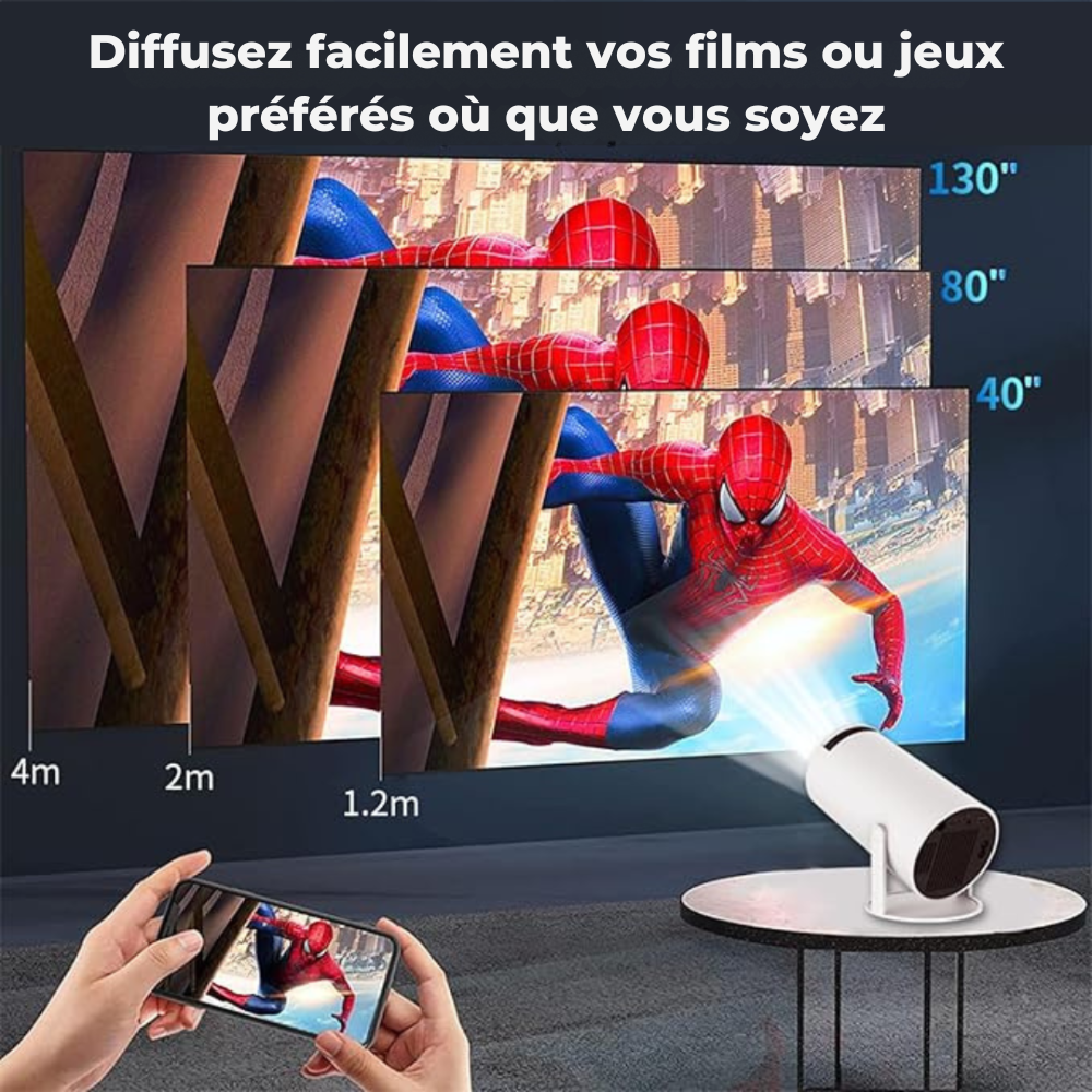 Projecteur Compact – Transformez Votre Mur en Cinéma