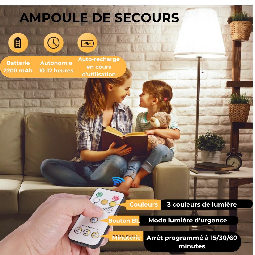 Ampoule LED Rechargeable avec Télécommande – Praticité et Économie d'Énergie