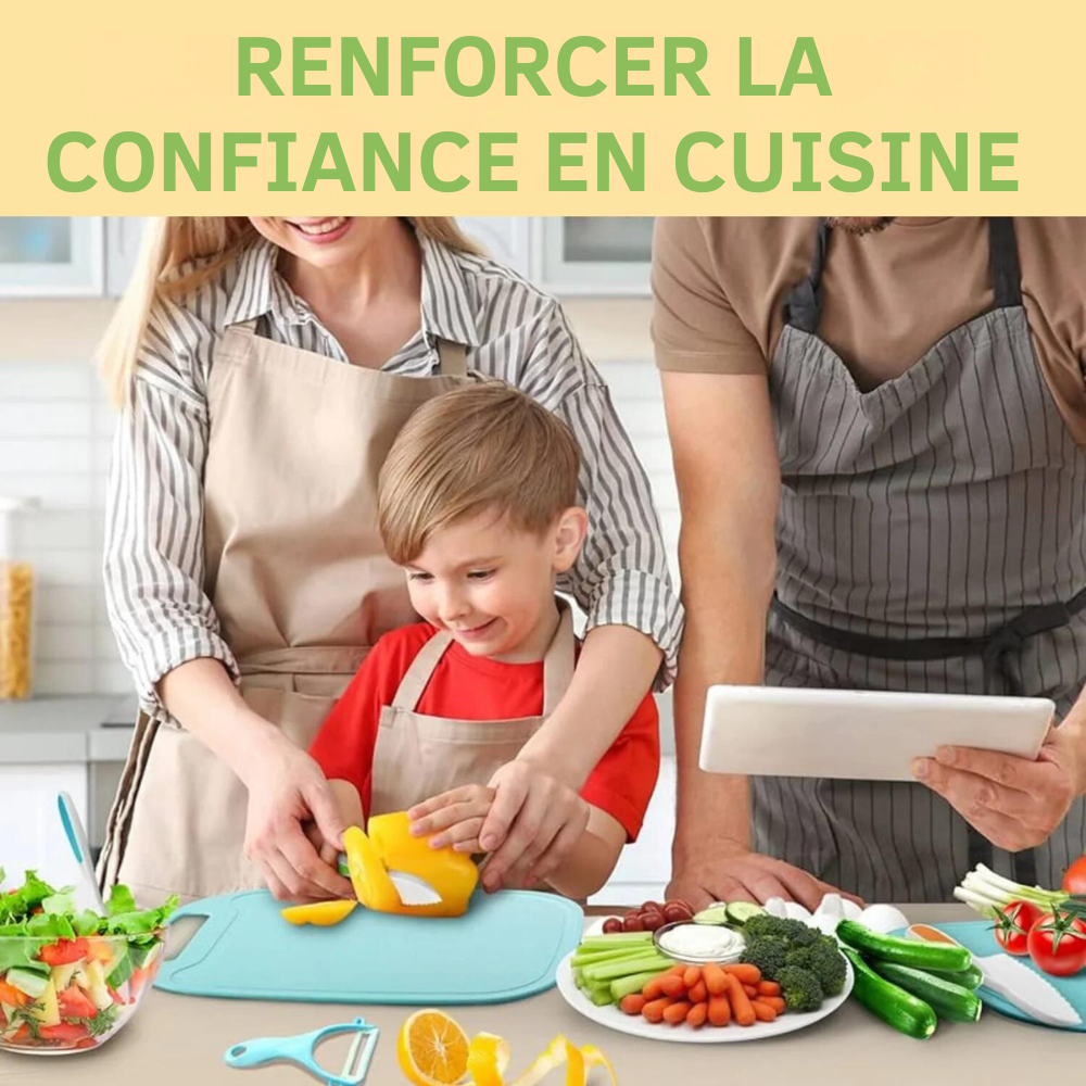 Ustensiles de Cuisine Sécurisés pour Enfants Montessori (12 pièces)