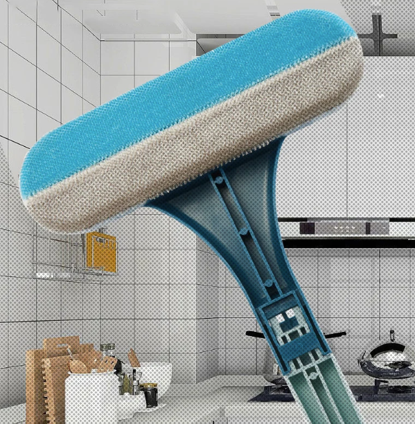 Brosse à Vitres 2-en-1 pratique avec Raclette Intégrée - ProClean