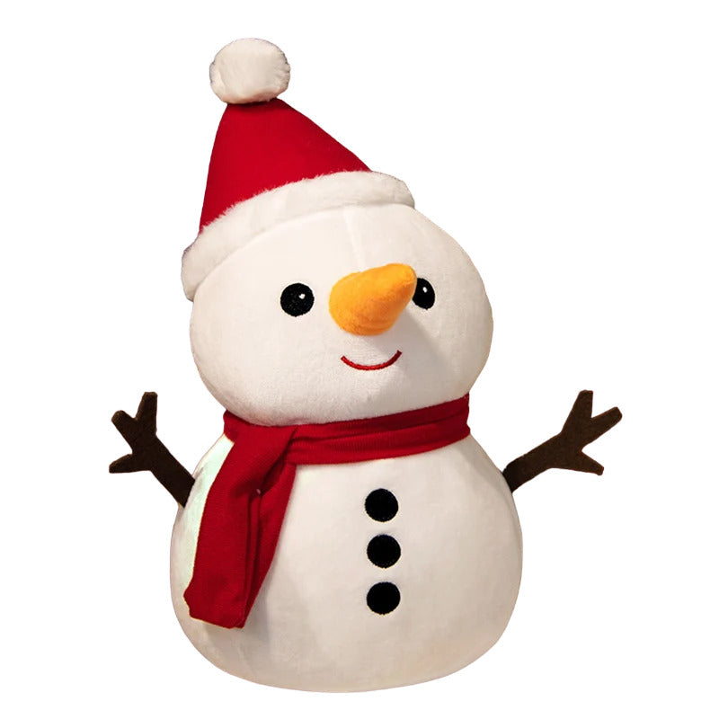 Petit bonhomme de neige en peluche de Noël - Jouet bonhomme de neige pour Noël