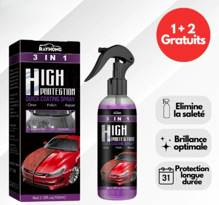 Spray Élimine-Rayures et Protection Intempéries avec Finition Brillante - SprayProtect