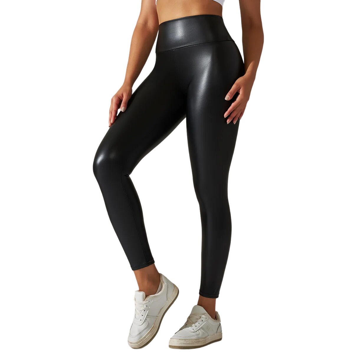 Legging push-up taille haute en similicuir – Sculptez votre silhouette avec style