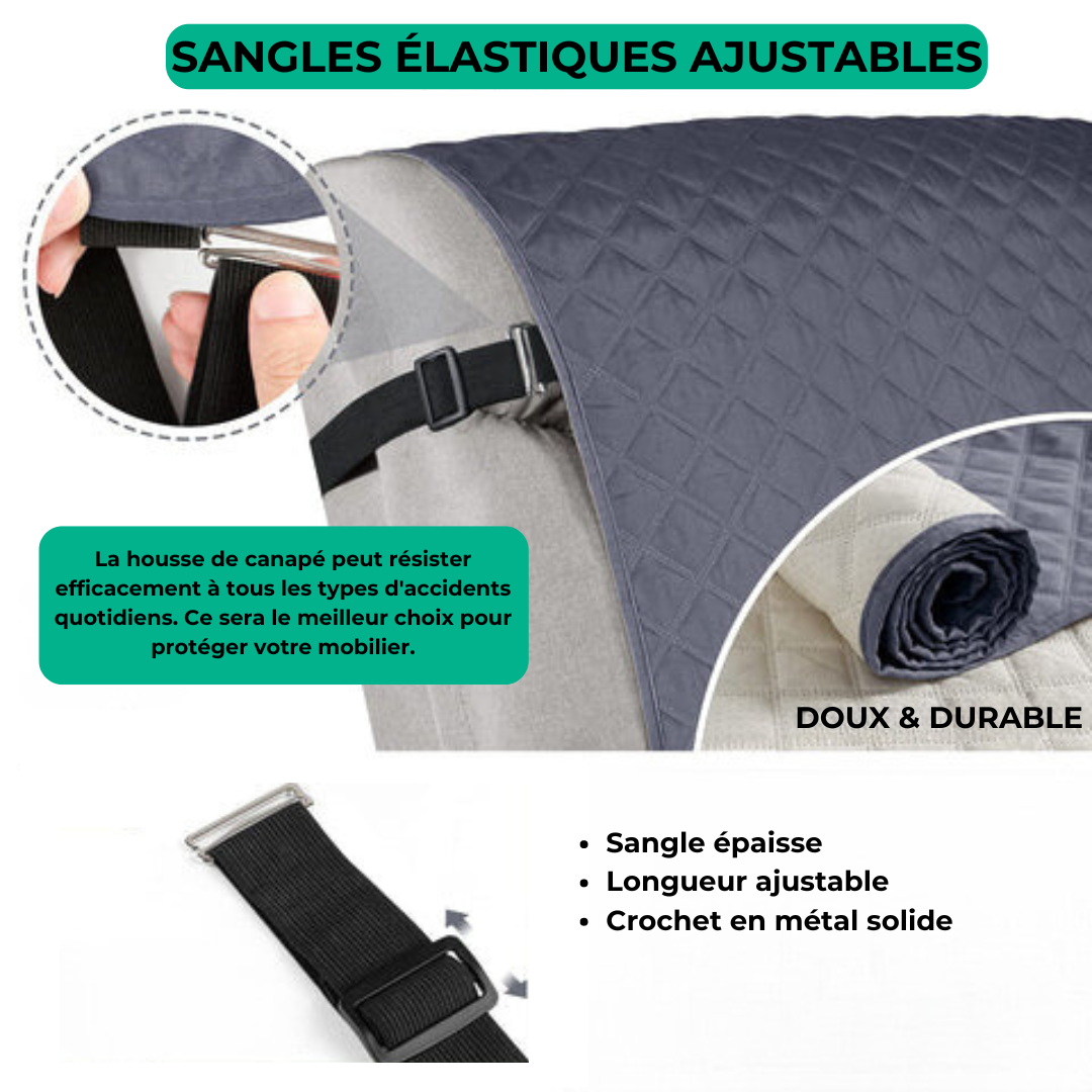 Housse de Fauteuil Extensible – Protection Antidérapante et Confort Premium