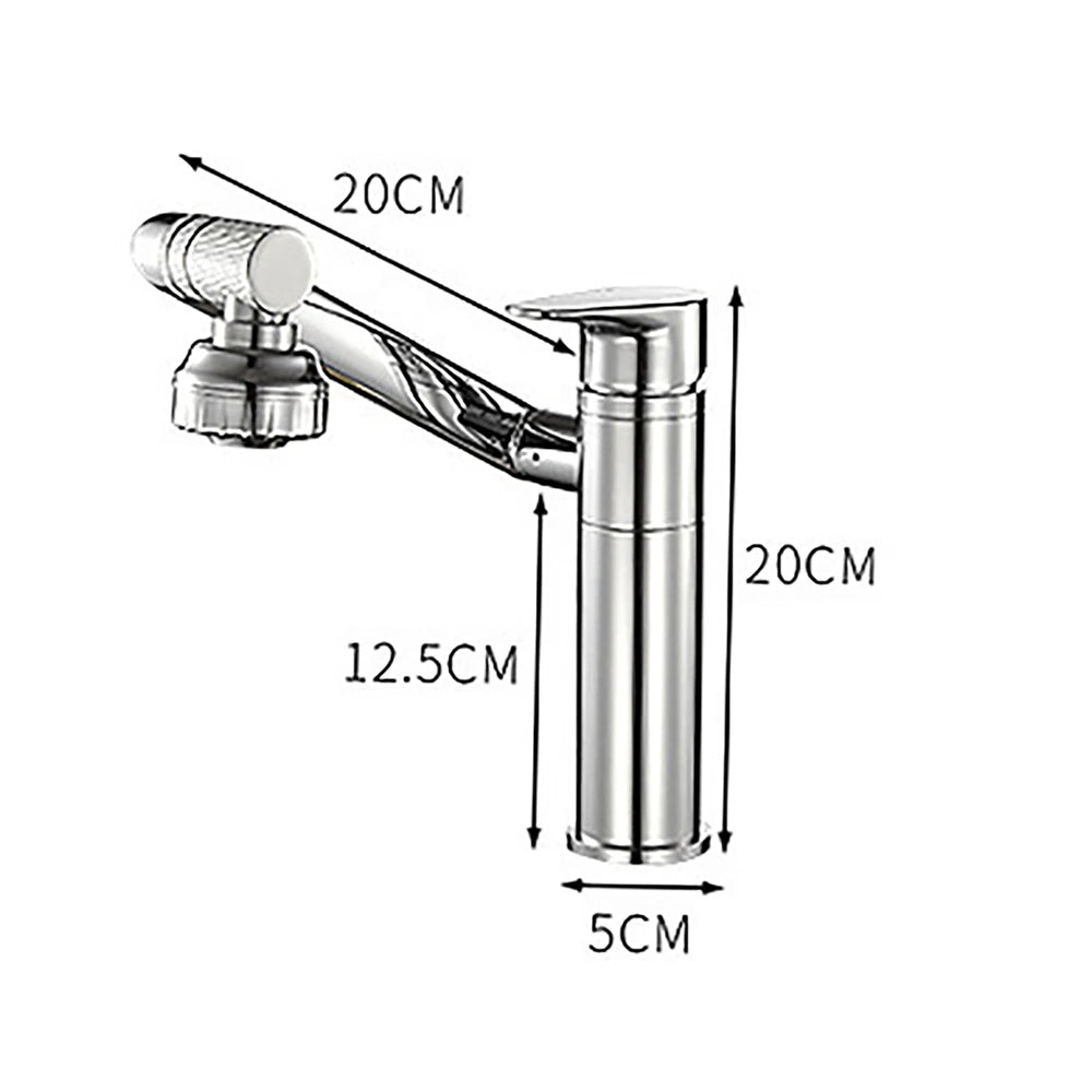 Robinet pour lavabo de salle de bain à 360 degrés