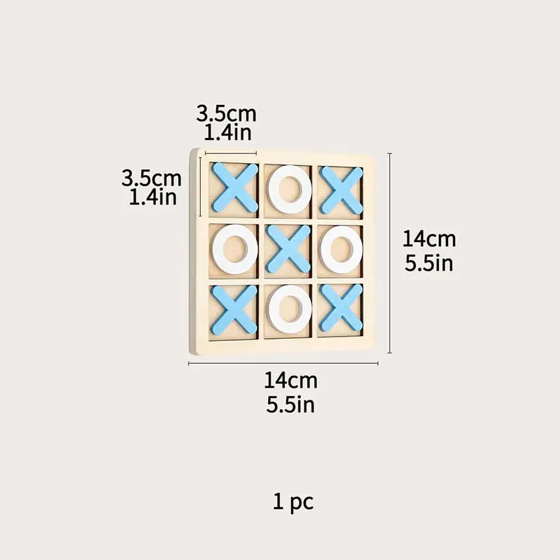 Jeu de société classique en bois Tic-Tac-Toe – Un divertissement intemporel pour tous les âges