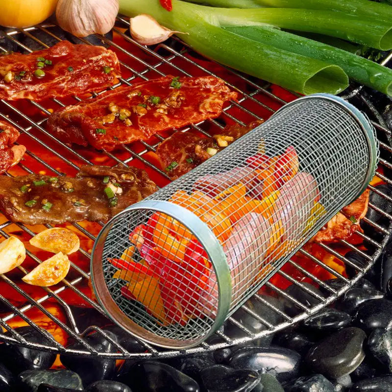 BBQGrill️ Rotatif - Griller tout aliment parfaitement sans chute