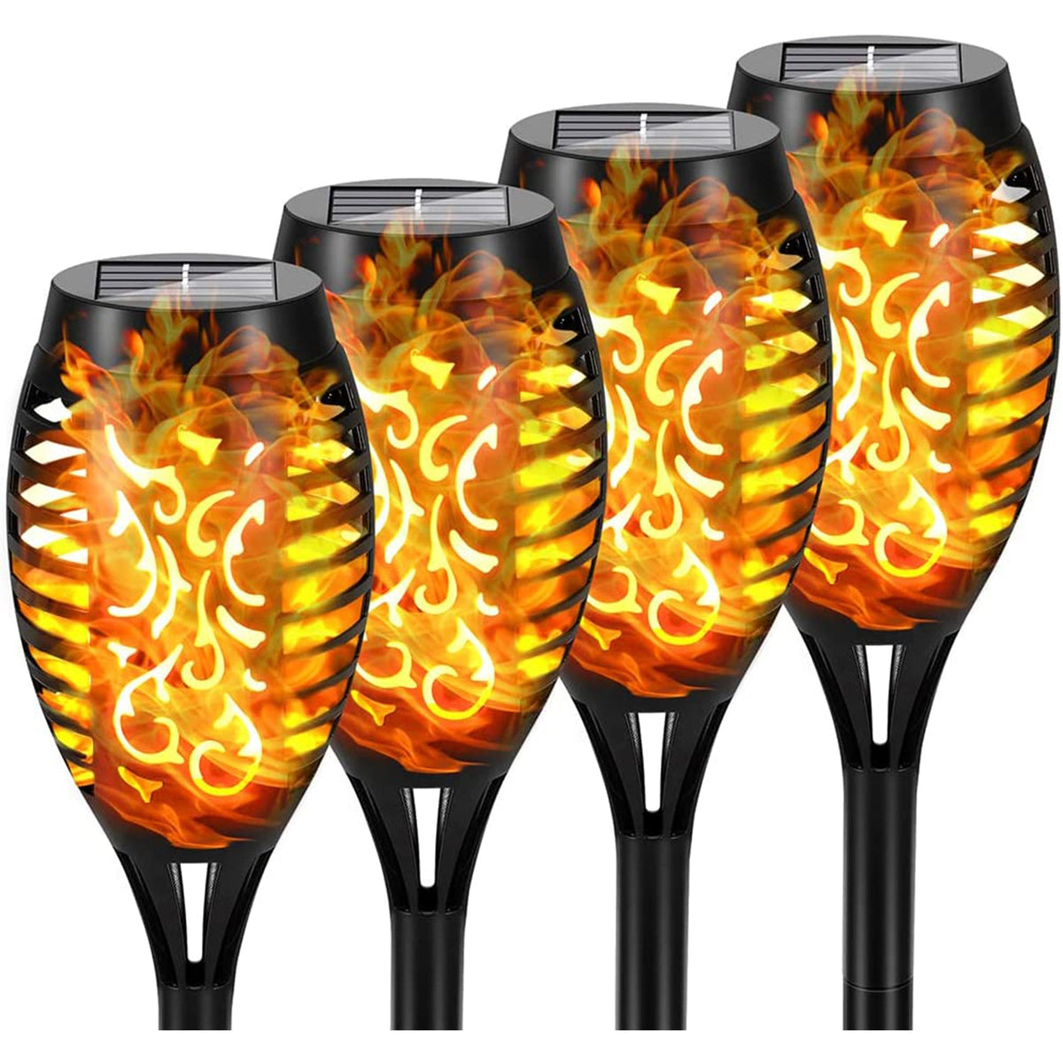 Lampe Solaire Effet Flamme pour Jardin