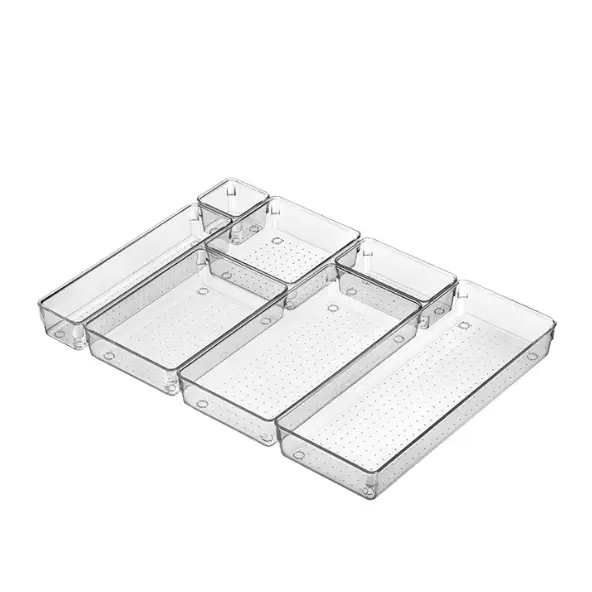 Organisateur de Tiroirs à Plateaux en Acrylique Transparent