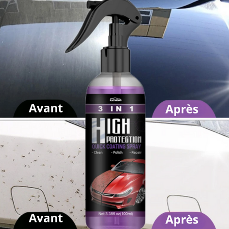 Spray Élimine-Rayures et Protection Intempéries avec Finition Brillante - SprayProtect