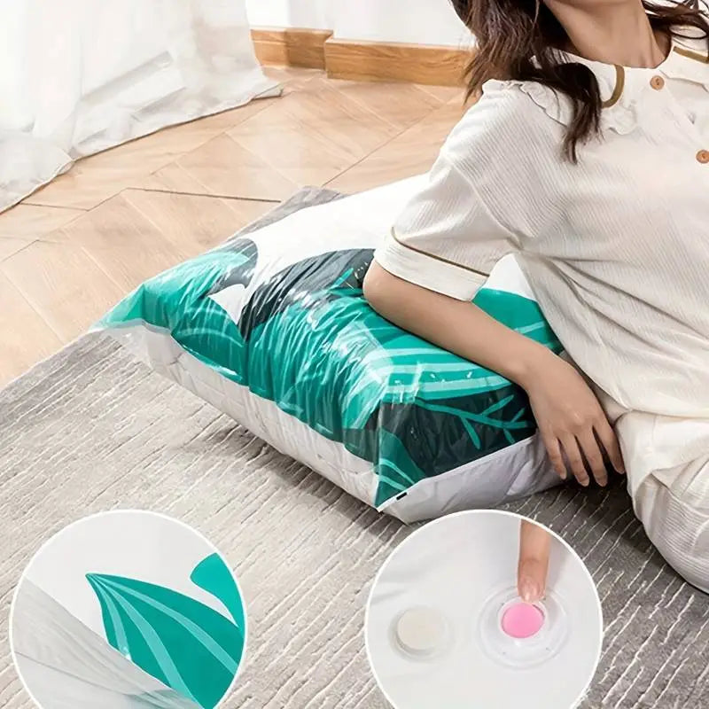 Sac de rangement sous vide réutilisable + Pompe électrique puissante incluse